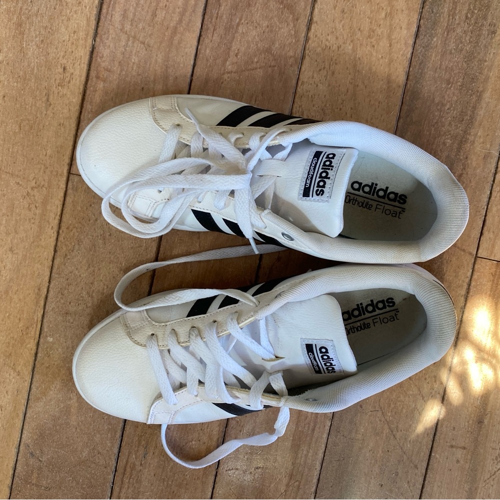 Adidas Classic White and Black Sneakers